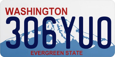 WA license plate 306YUO