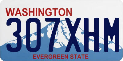 WA license plate 307XHM