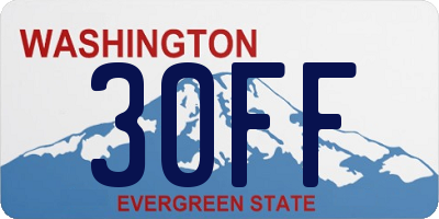 WA license plate 30FF