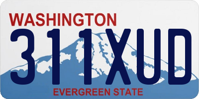 WA license plate 311XUD