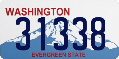 WA license plate 31338