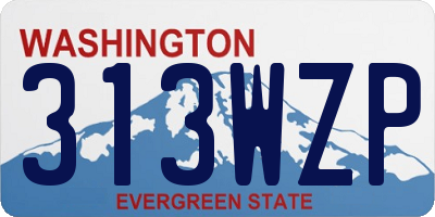 WA license plate 313WZP