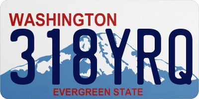 WA license plate 318YRQ