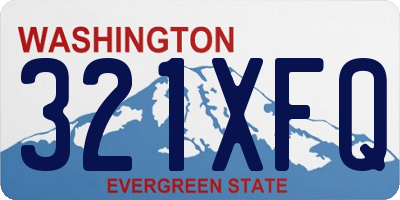 WA license plate 321XFQ