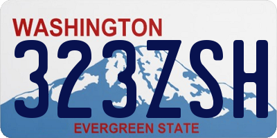 WA license plate 323ZSH