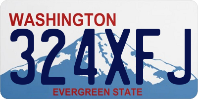 WA license plate 324XFJ