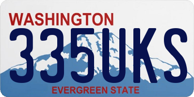 WA license plate 335UKS