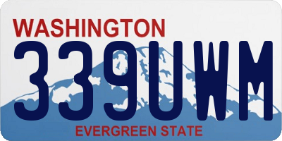 WA license plate 339UWM