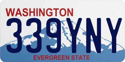 WA license plate 339YNY