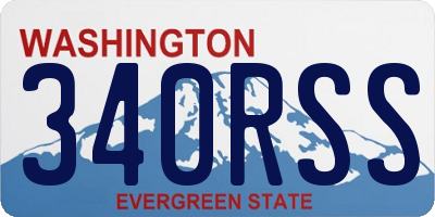 WA license plate 340RSS