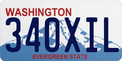 WA license plate 340XIL