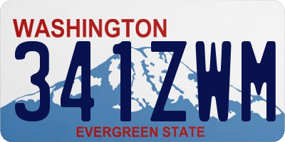 WA license plate 341ZWM