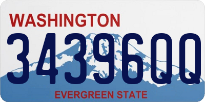 WA license plate 34396QQ