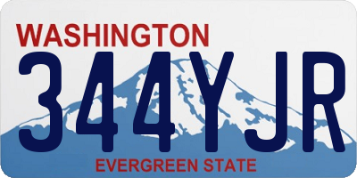 WA license plate 344YJR