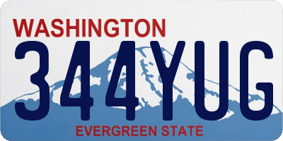 WA license plate 344YUG