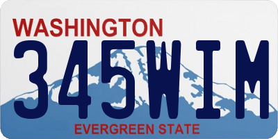 WA license plate 345WIM