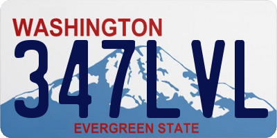 WA license plate 347LVL