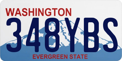 WA license plate 348YBS