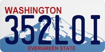 WA license plate 352LOI