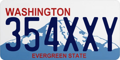 WA license plate 354XXY