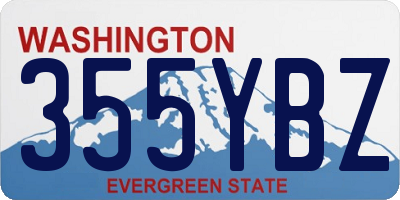 WA license plate 355YBZ