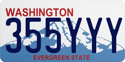 WA license plate 355YYY