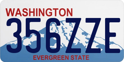 WA license plate 356ZZE