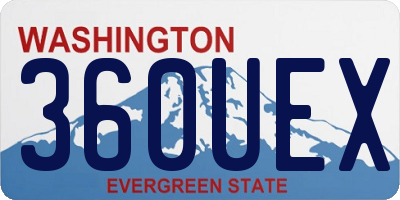 WA license plate 360UEX