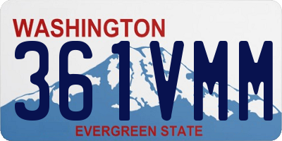 WA license plate 361VMM