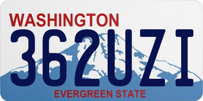 WA license plate 362UZI