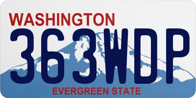 WA license plate 363WDP