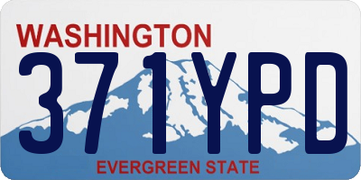 WA license plate 371YPD