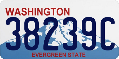 WA license plate 38239C