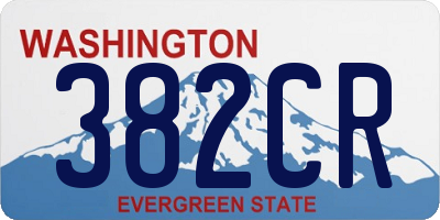 WA license plate 382CR