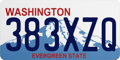 WA license plate 383XZQ