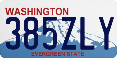 WA license plate 385ZLY