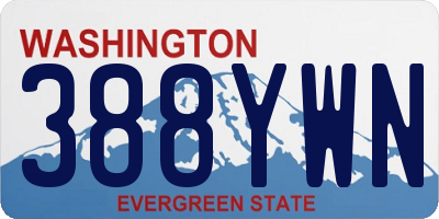 WA license plate 388YWN