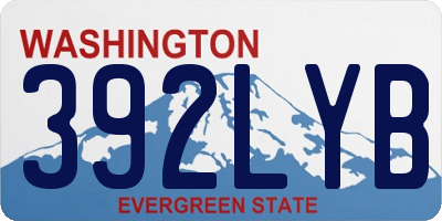 WA license plate 392LYB