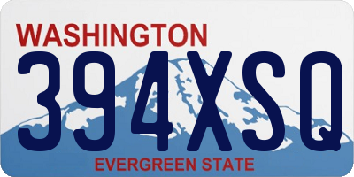 WA license plate 394XSQ