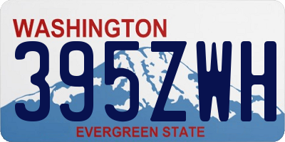 WA license plate 395ZWH