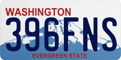 WA license plate 396FNS