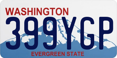 WA license plate 399YGP