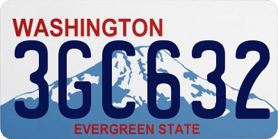 WA license plate 3GC632