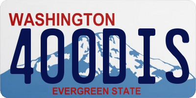 WA license plate 400DIS