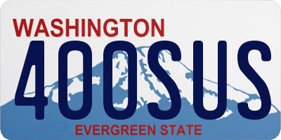 WA license plate 400SUS