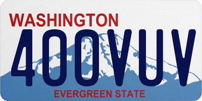 WA license plate 400VUV