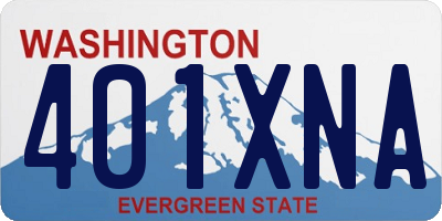 WA license plate 401XNA