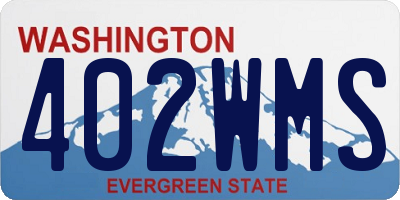 WA license plate 402WMS