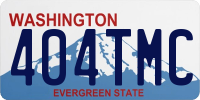 WA license plate 404TMC