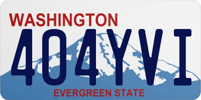 WA license plate 404YVI